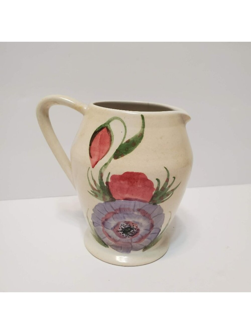 Radford Pottery Hand-Painted Floral Ceramic Creamer Jug 4.5" Vintage Cottage